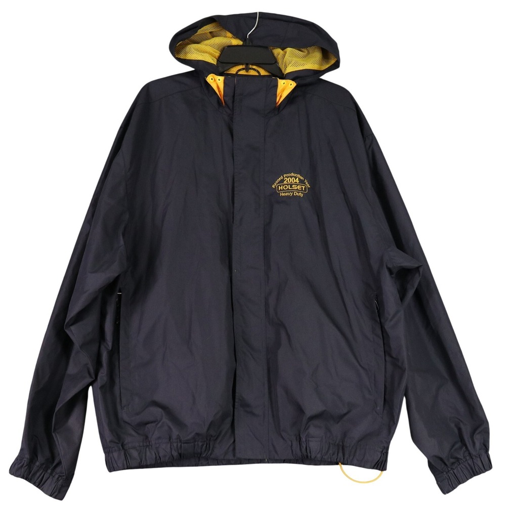 Cutter & Buck Holset Heavy Duty Hooded Rain Jacket Windbreaker Mens XL Navy
